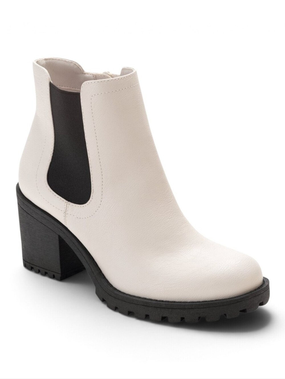 Sun + Stone Women's Morghan Lug Sole Block-Heel Chelsea Booties size 6.5